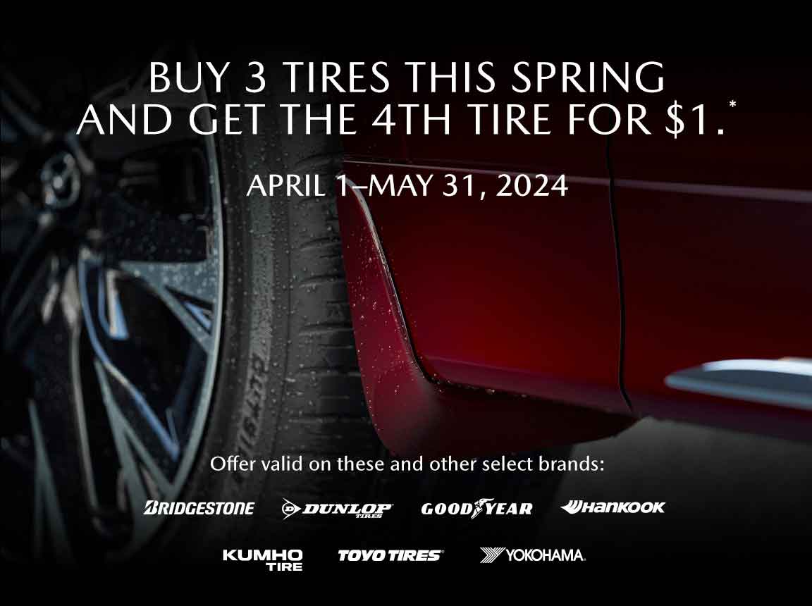 Buy three tires get the fourth for $1